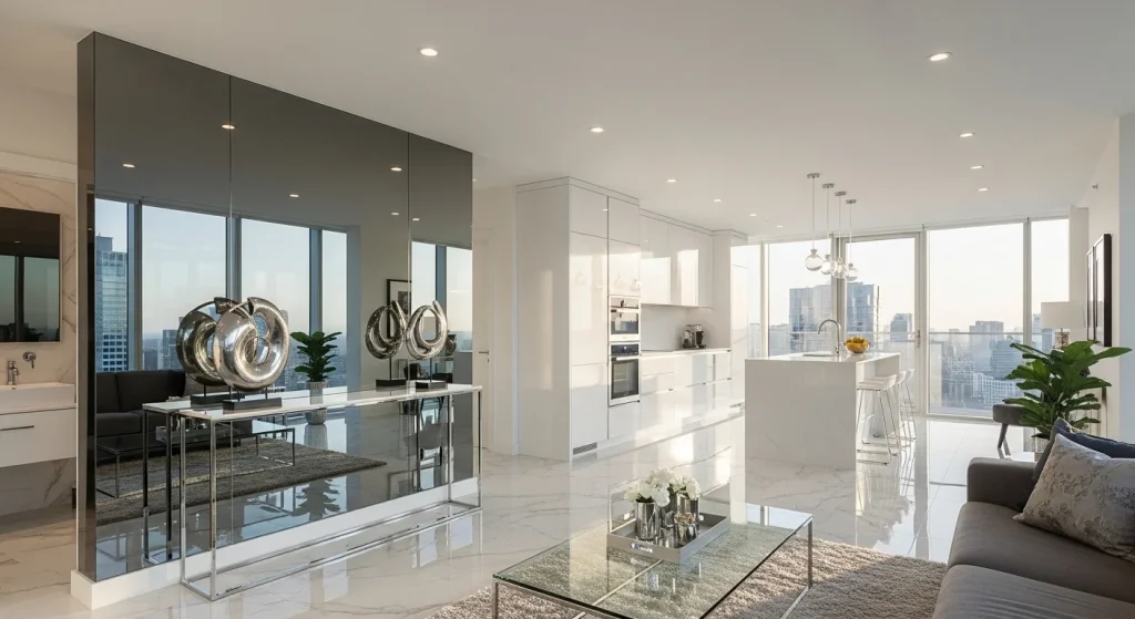 Reflective surfaces increase light