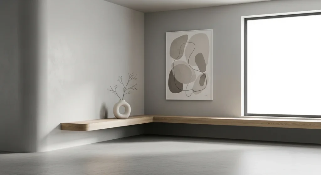 Minimal empty corner apartment
