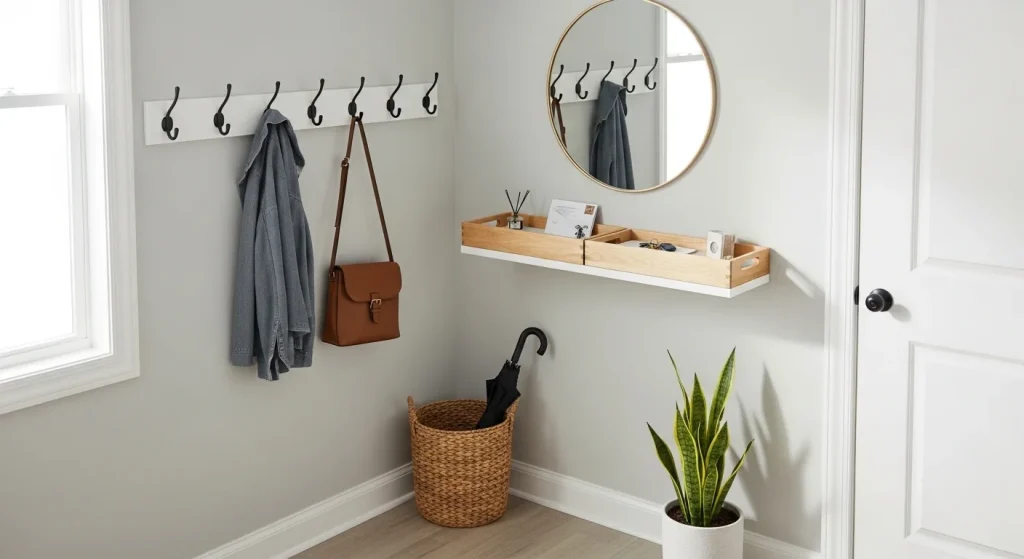 Drop zone corner organizer