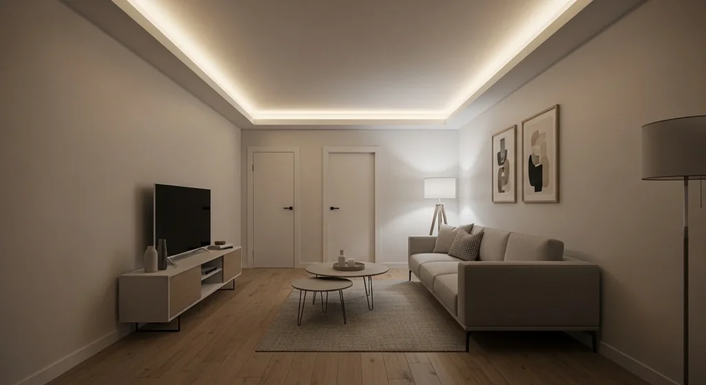Ceiling edge decor apartment