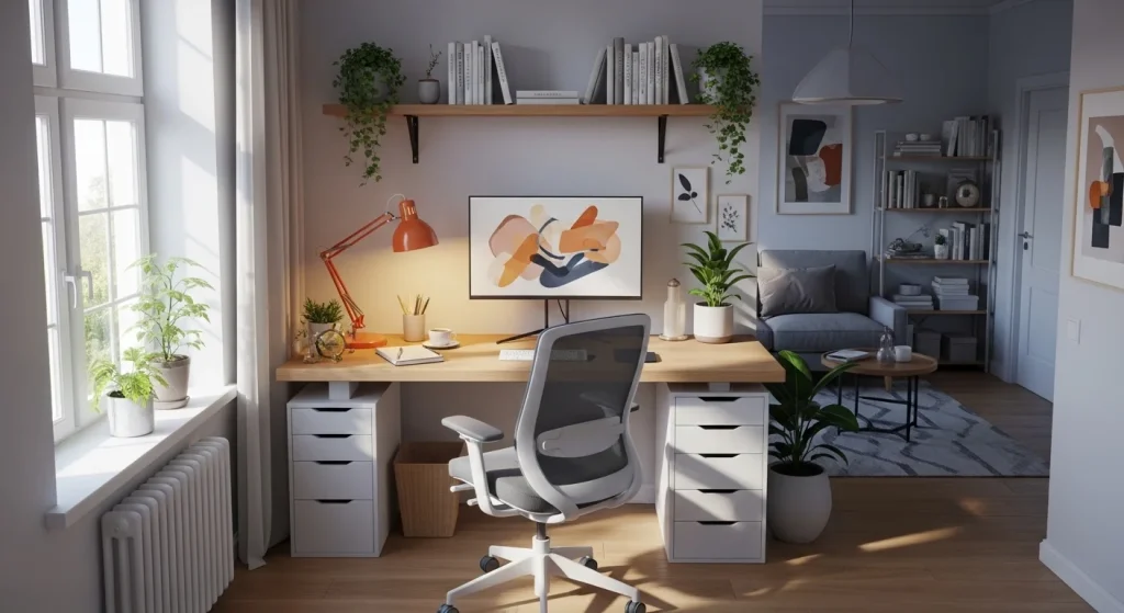 Isolated workspace corner