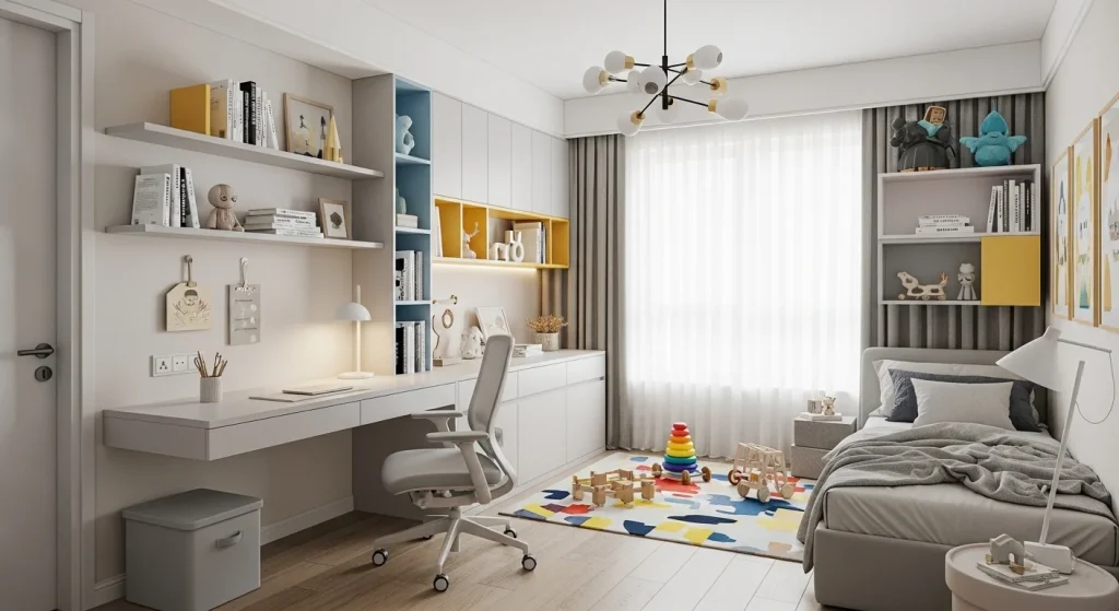 Built in study kids room
