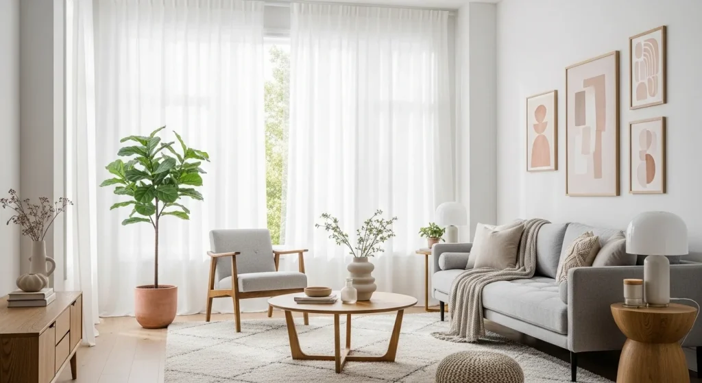 Natural light making living room look bigger