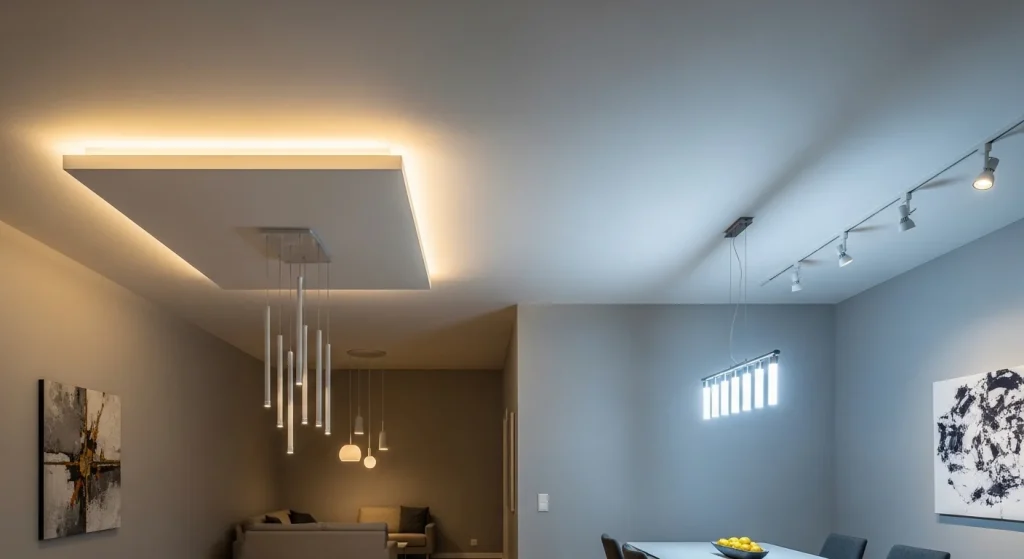 Ceiling zoning small apartment