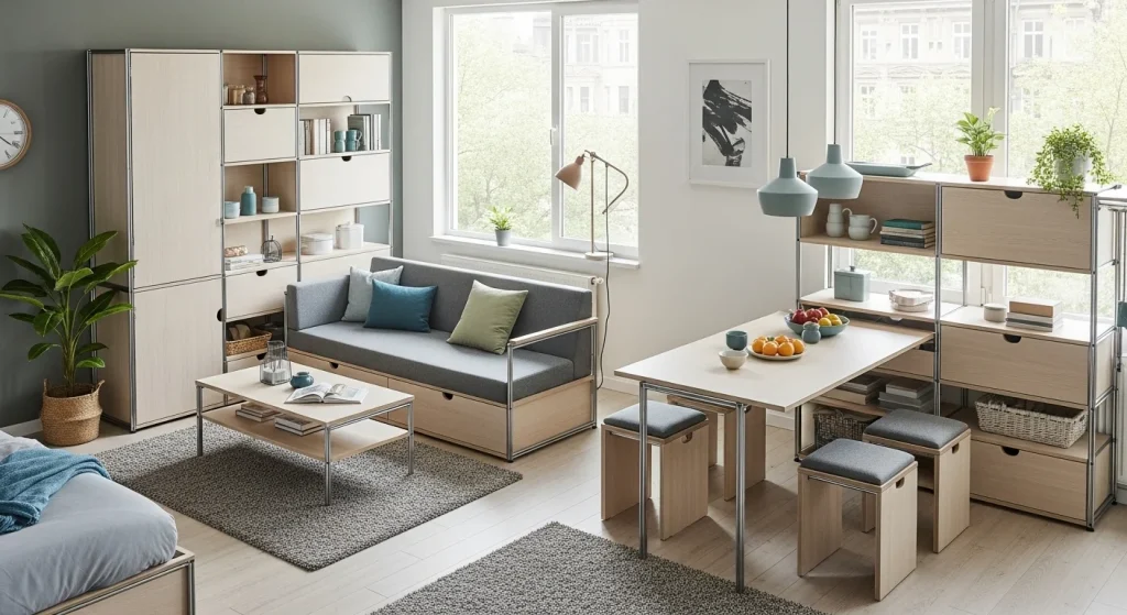 Modular furniture for small apartment space