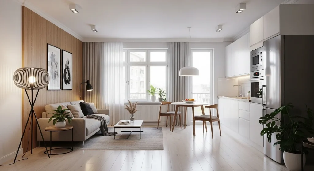 Even lighting small apartment