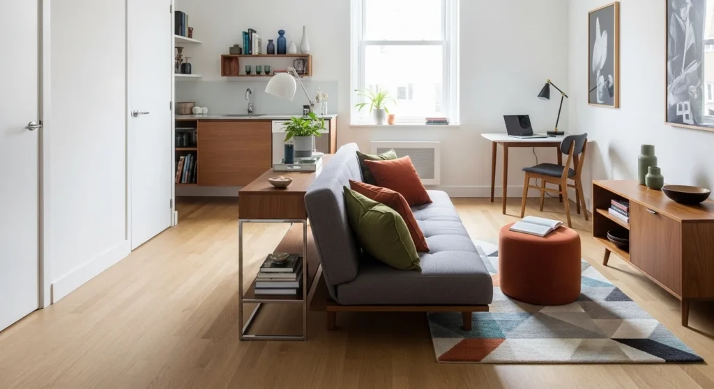 Furniture divider small apartment