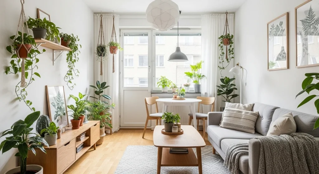 Indoor plants simple decor