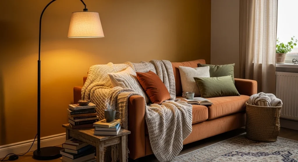 Reading sofa corner cozy