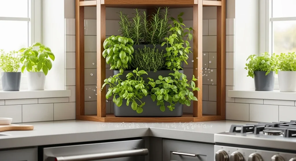 Herb garden kitchen corner