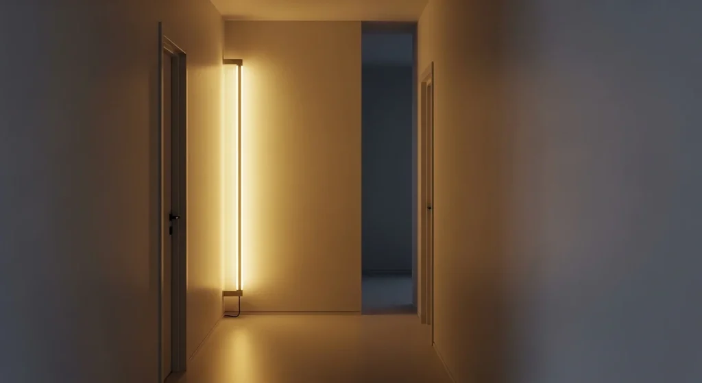  Vertical lighting hallway corner

