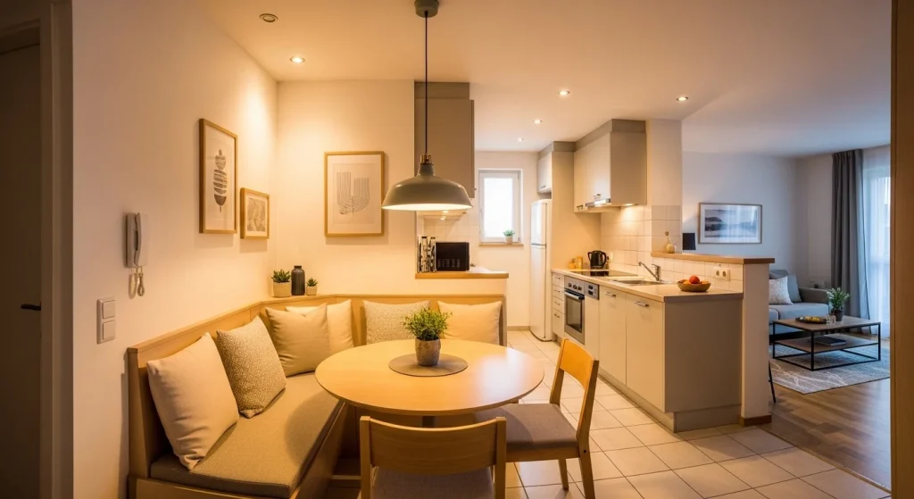 Built in bench dining corner