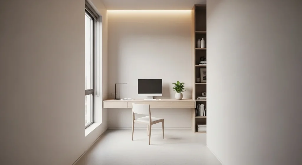 Floating desk small apartment
