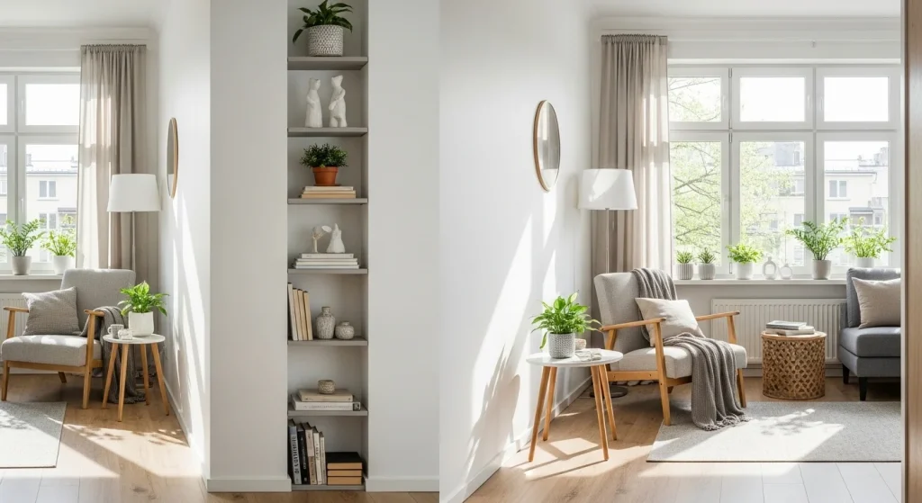Narrow wall gap decor