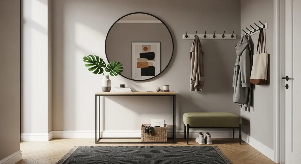 Mirror console entryway