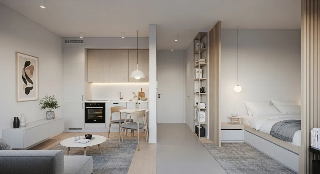 Minimal apartment zoning layout