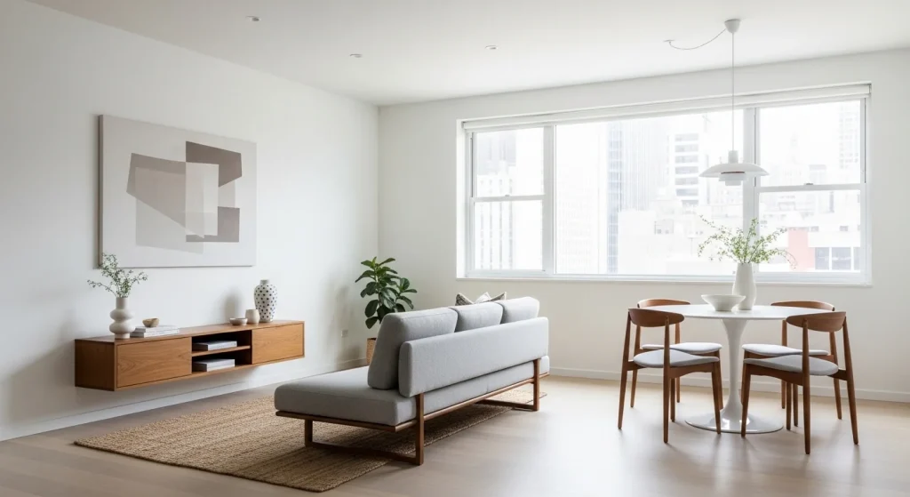 Balanced simple apartment decor