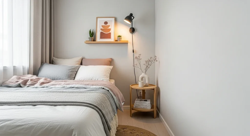 Bed foot corner decor