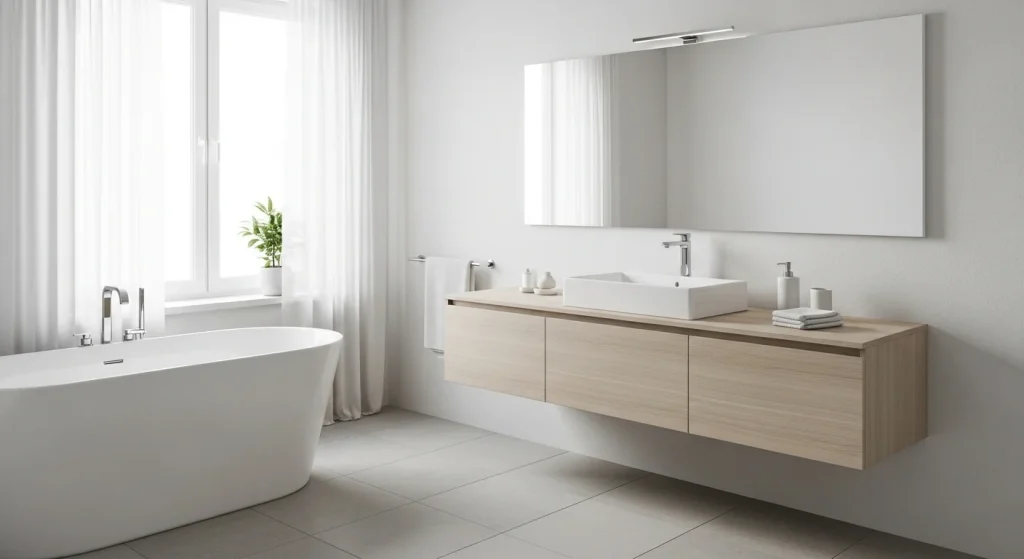 Clutter free bathroom organization routine