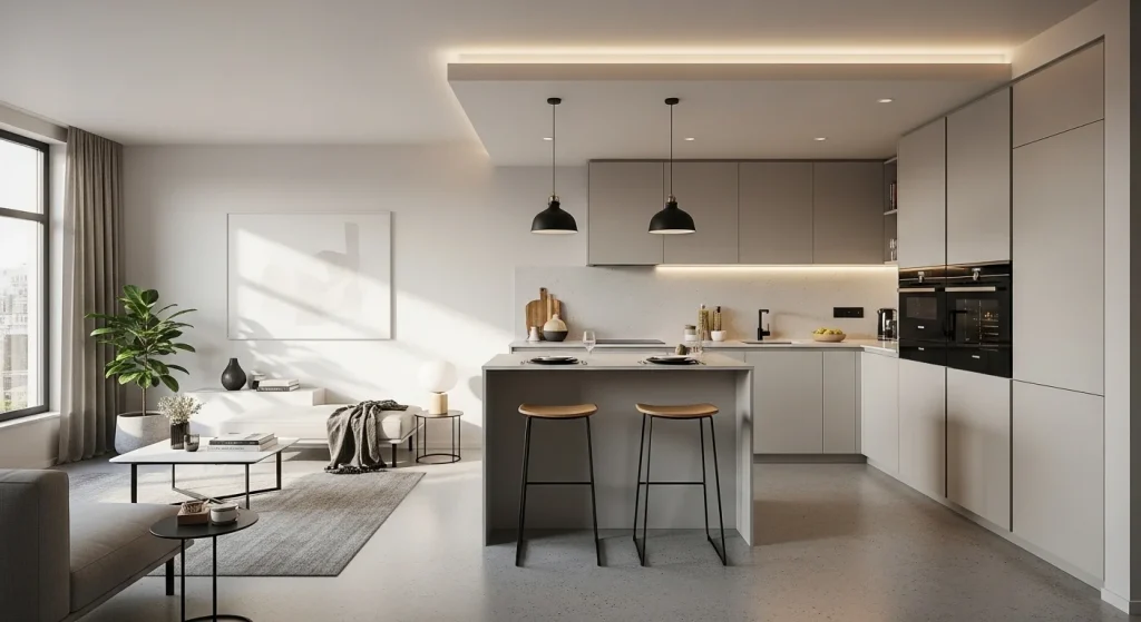 Transition space decor apartment