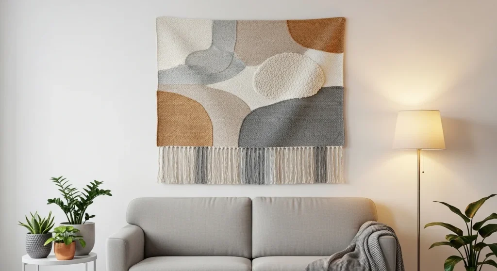 Fabric wall decor cozy