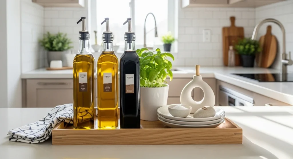 Tray countertop decor