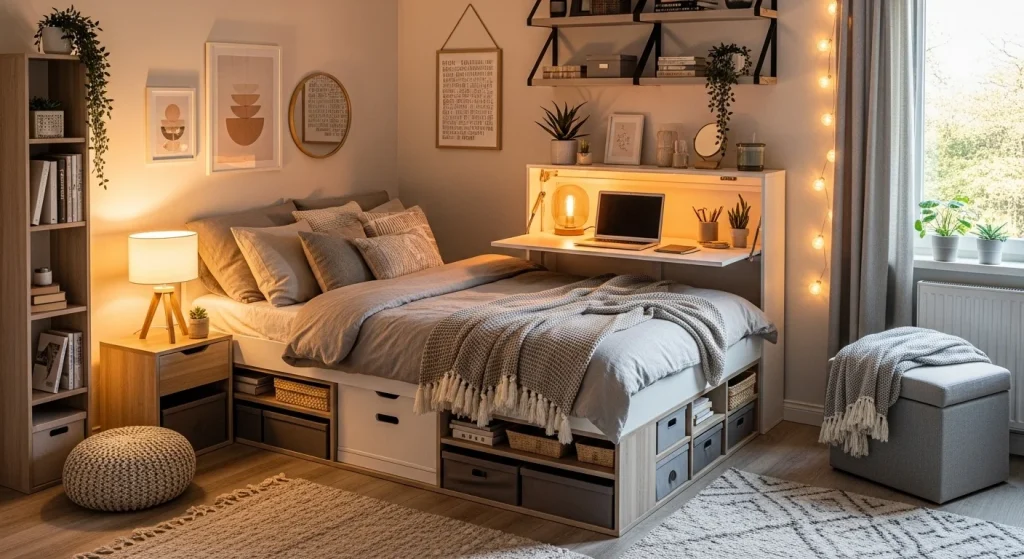 Multifunctional furniture for small bedroom