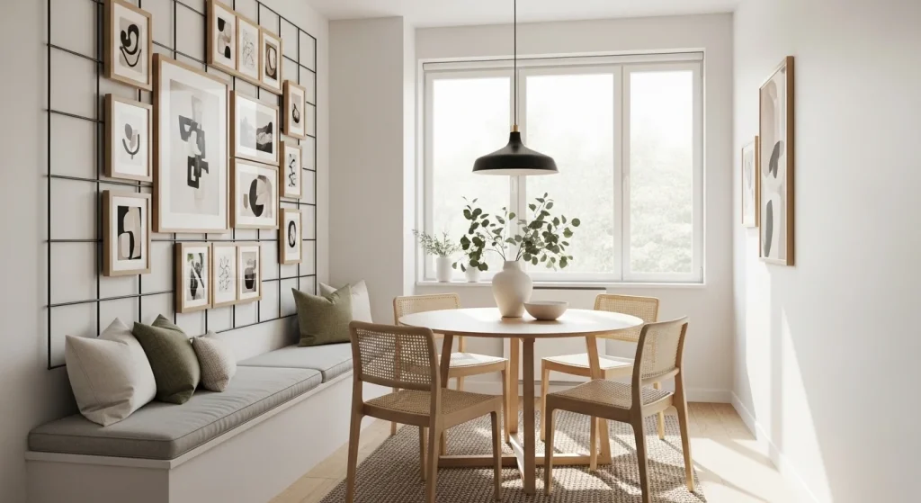 Dining wall mirror decor