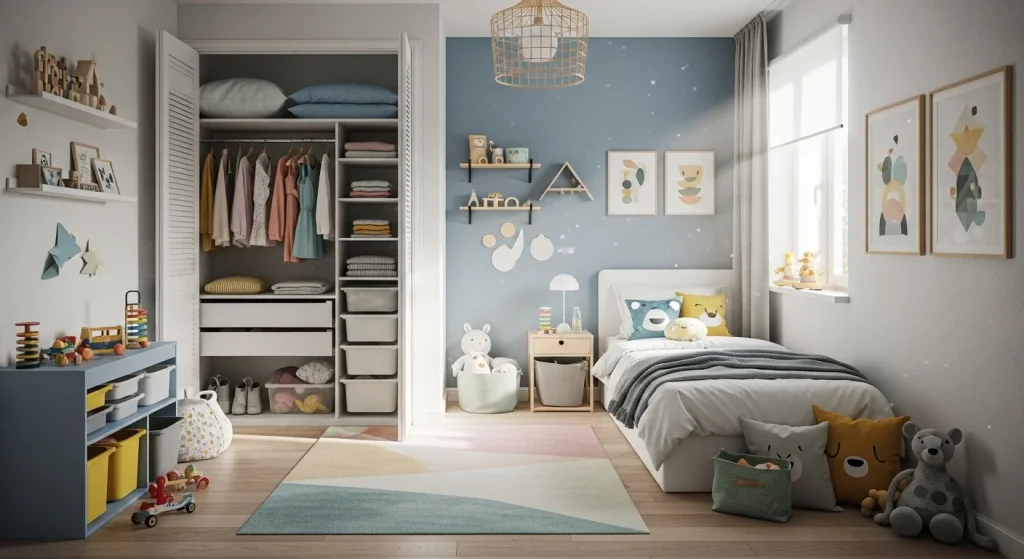 Wall toy storage kids
