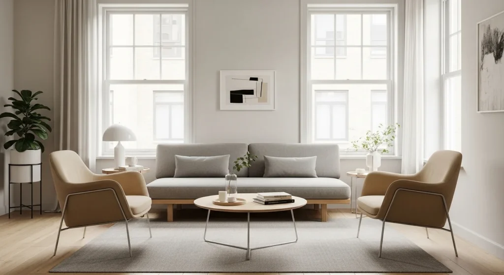 Furniture with exposed legs for small space