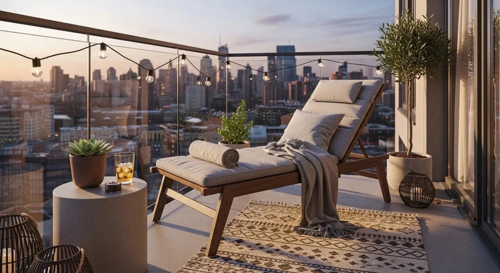  Lounge chair balcony corner
