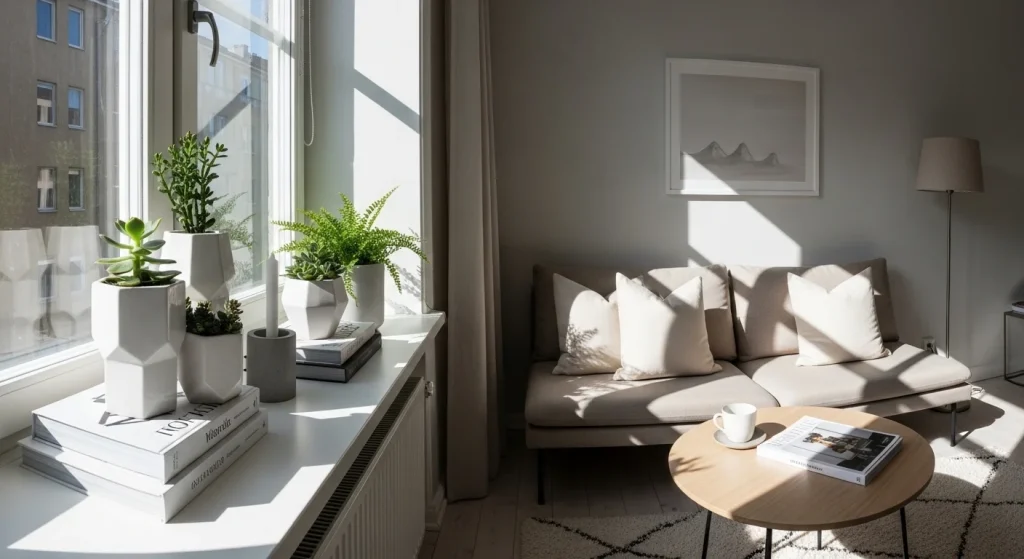 Window sill decor apartment