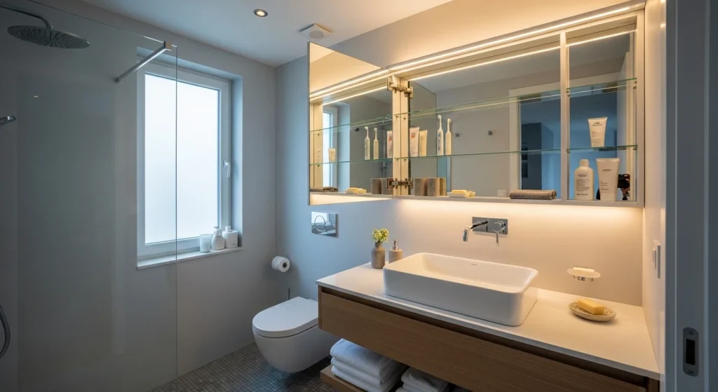 Mirror hidden storage