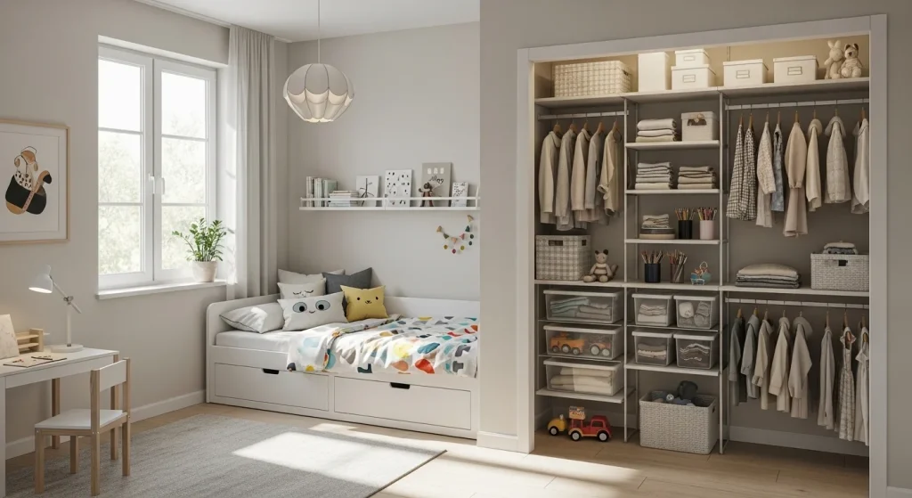 Kids closet organizer