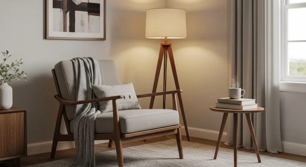 Statement chair corner decor
