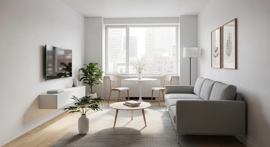 Minimal furniture apartment design