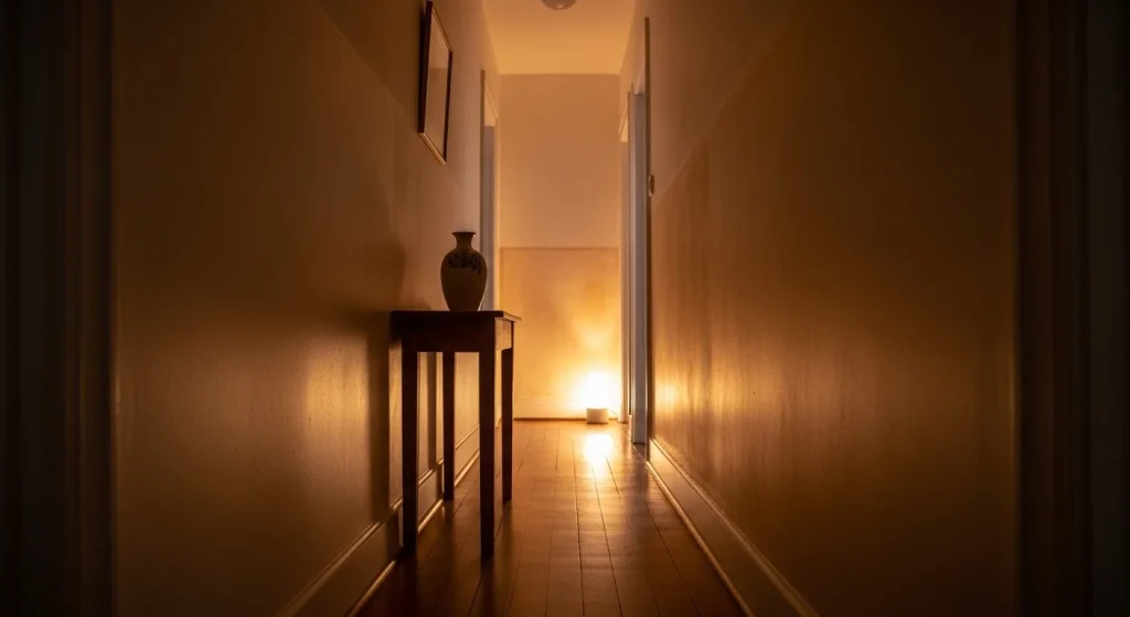 Ambient hallway corner lighting
