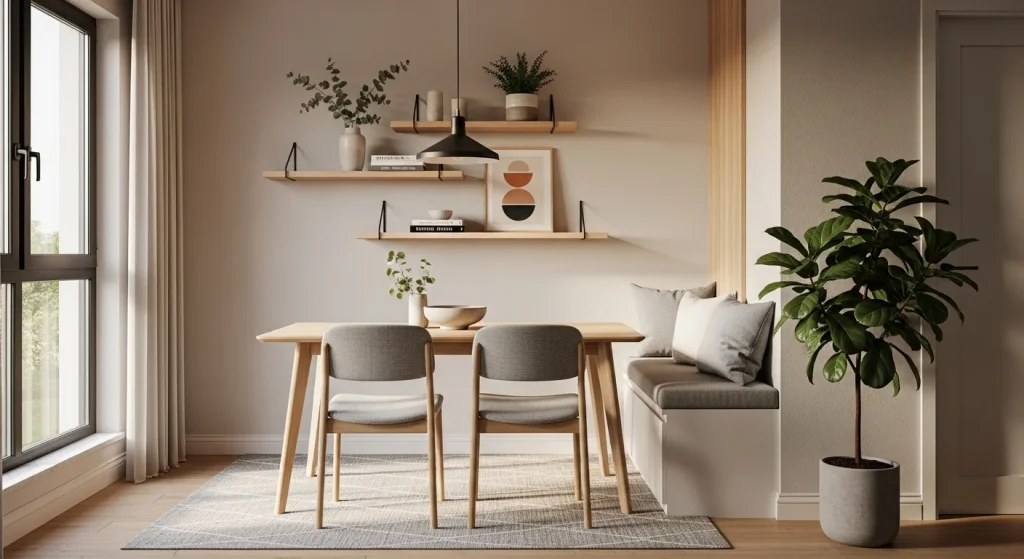 Dining wall shelves decor