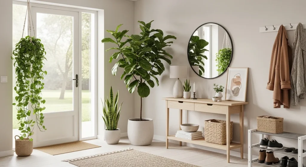 Entryway plants decor