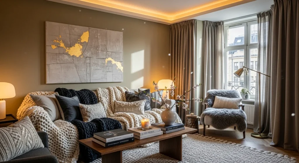 Textured decor for luxury apartment look