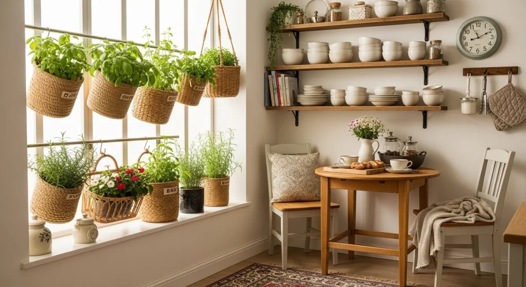 Hanging baskets vertical storage