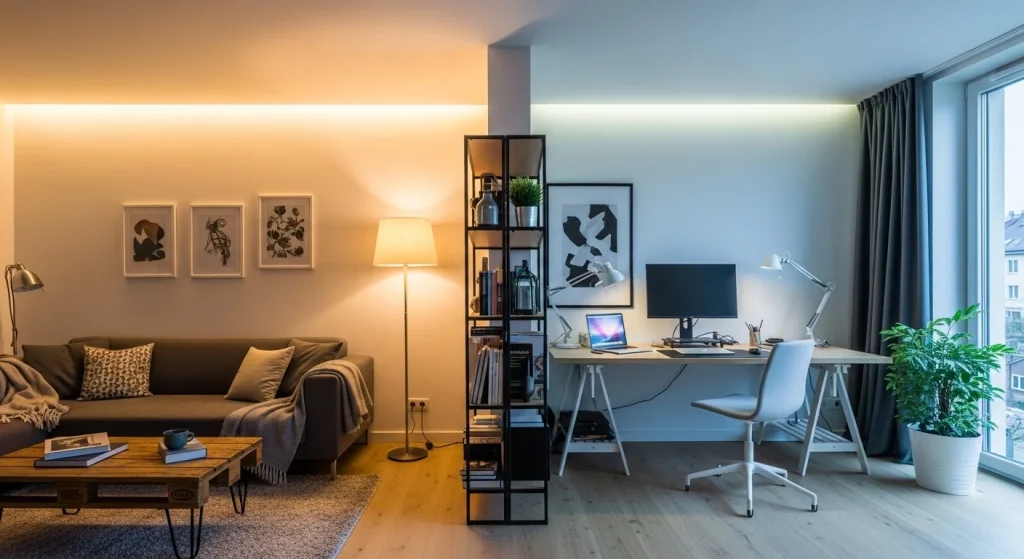 Lighting zoning small apartment