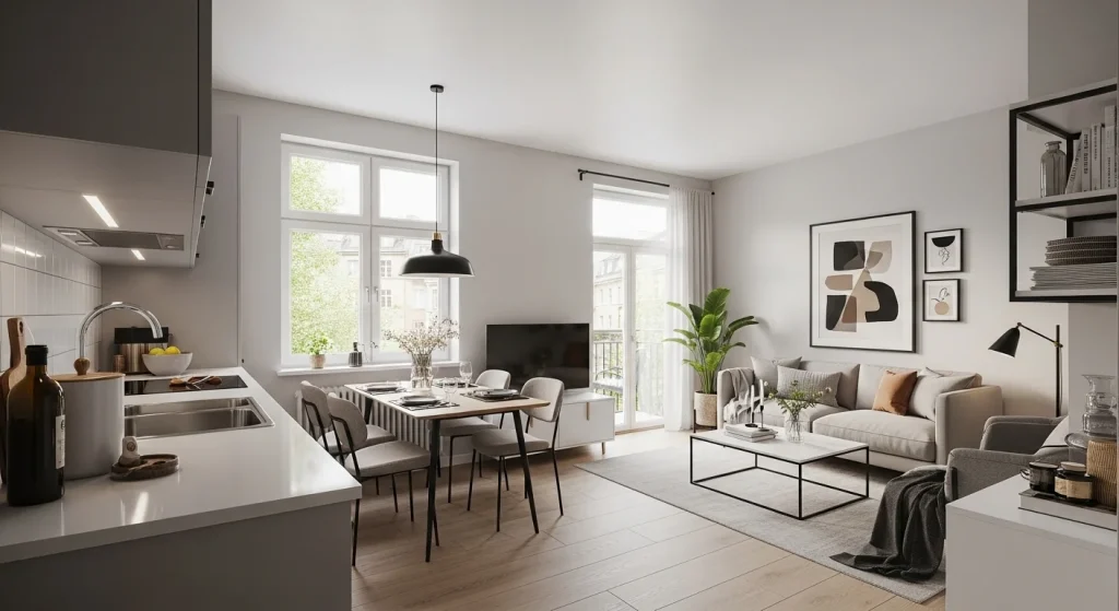 Clean counter apartment