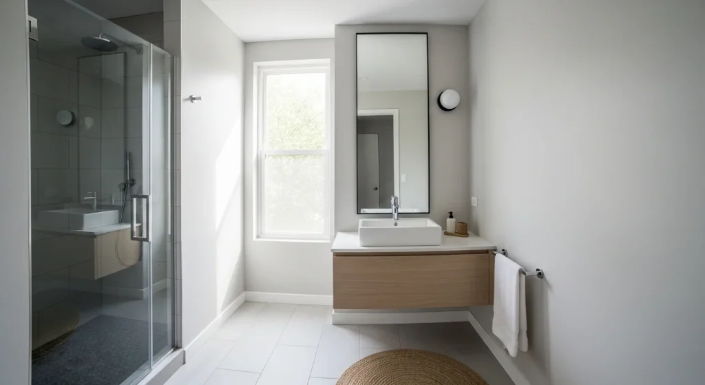 Tall mirror bathroom modern
