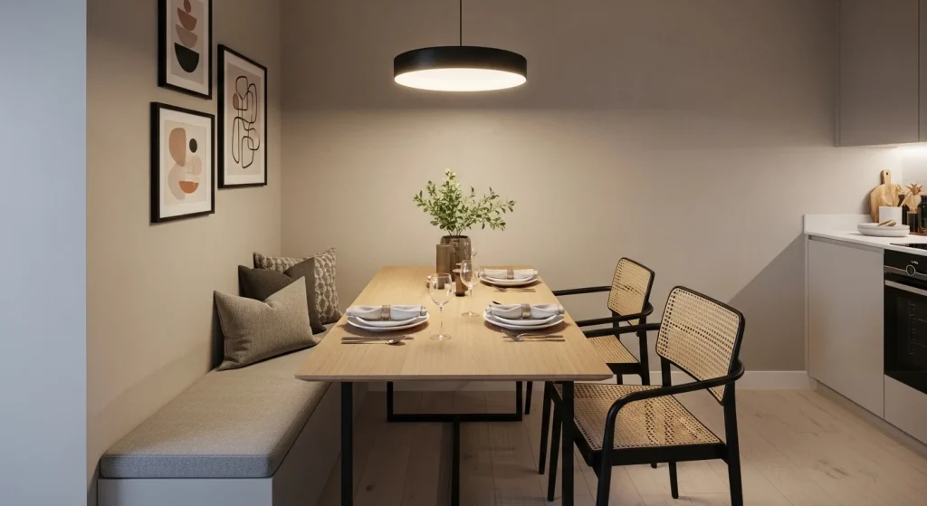 Textured dining wall