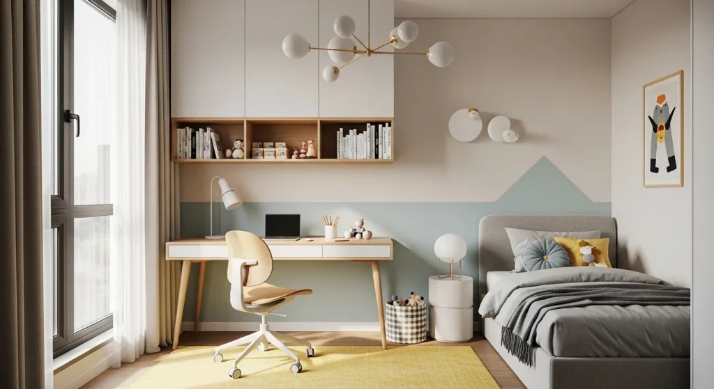 Minimal study desk kids
