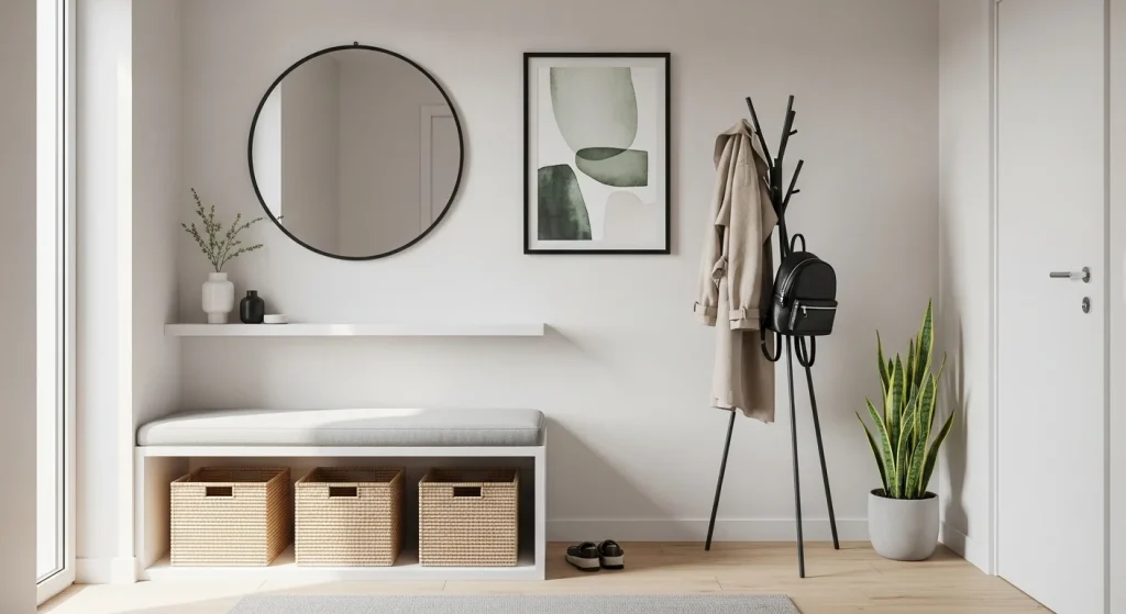 Entryway storage decor
