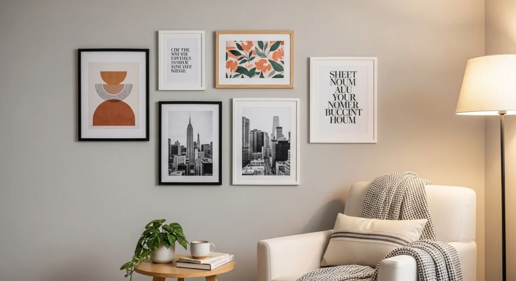 Gallery wall corner decor