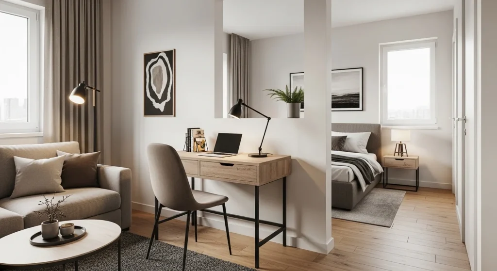 Multi functional desk setup