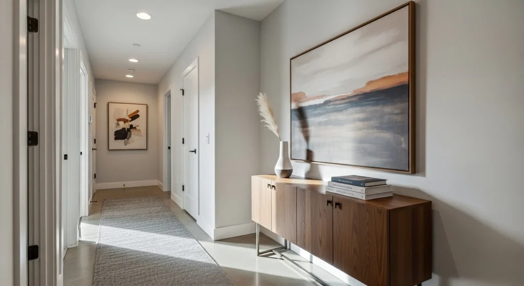 Hallway end decor